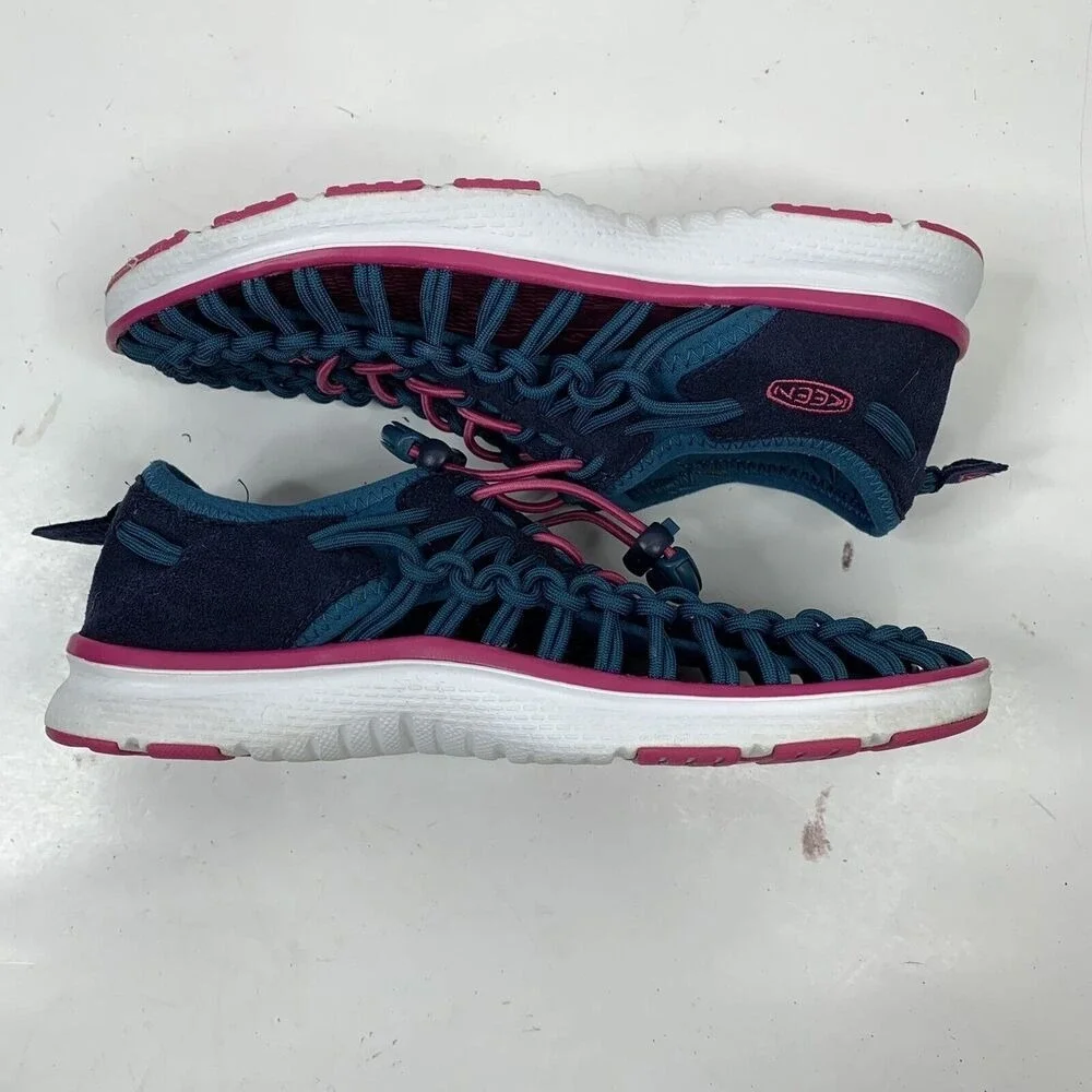 Keen Uneek O2 Sz 4 Slip On Sandals Dress Blues Berry Big Kid's Children's Unisex